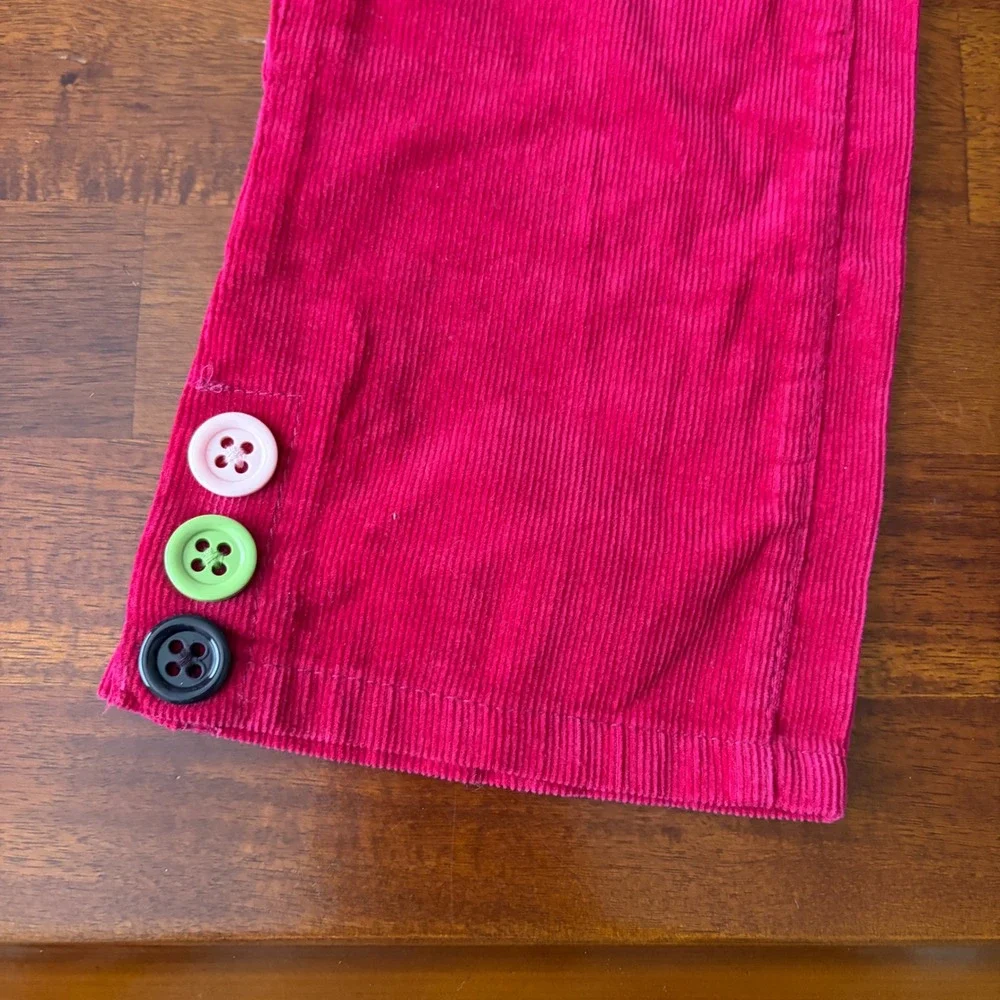 NEW Gymboree Girls Pink Corduroy Cotton Pants 4T Button Details - NWT